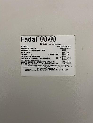 Refurbished 2005 Fadal VMC5020A HT