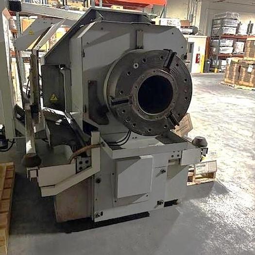 Used 2008 Haas TL-4 Big Bore Lathe w/ 10.8" Spindle Bore, Dual 24" Chucks, Chip Conveyor