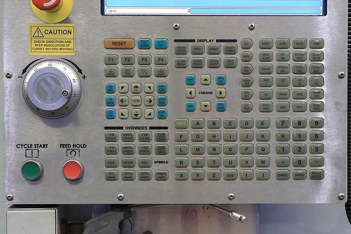 Used 2012 Haas ST-40 Chucker with 15" Hydr. Chuck, Tool Presetter, Chip Conveyor, 4" Bar Capacity, Some Tool Holders (no tailstock)