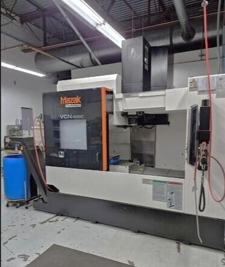 Used 2018 Mazak Nexus VCN 530C-II with 4th Axis Rotary Table, Renishaw Tool Probe, Chip Conveyor, 15,000 RPM, BT40, Tooling, 30 ATC