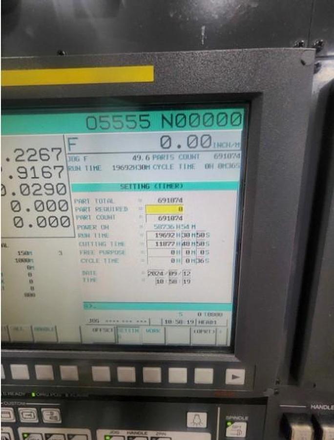 Used 2013 Miyano BNA-42 DHY w/ Milling & Subspindle, Y Axis, Dual Front and Rear Turrets, Edge Bar Patriot 338 Barfeed, HPC