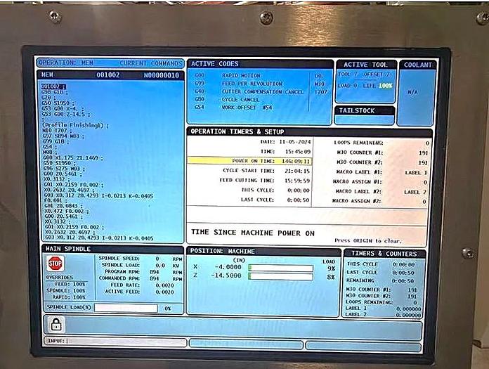 Used 2013 Haas TL-1 CNC Toolroom Lathe