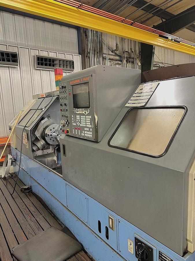 Used 2000 Mazak QT40/1500 with 60" Centers, 15" Hyd Chuck, Tailstock, Chip Conveyor, Tool Eye, 2.84" Bar Capacity