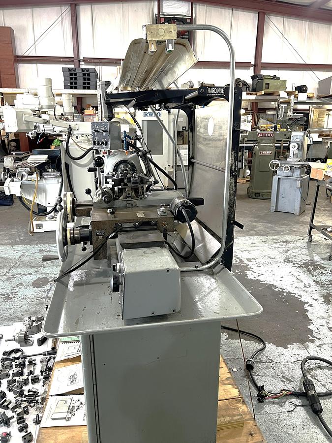 Used 1967 Hardinge HC Super Precision Chucker Tool Room Lathe, Acu-Rite 2 Axis DRO, lots of tooling included