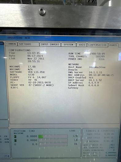 Used 2012 Haas ST30 with Tailstock