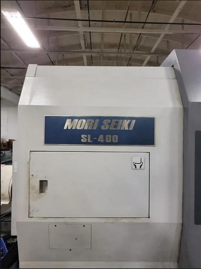 Used 2000 Mori Seiki SL400B/2000 with 80" cc, 4.33" Bar Capacity, 15" Hyd. Chuck, LNS Steady Rest, Tailstock, MSC-501 Control