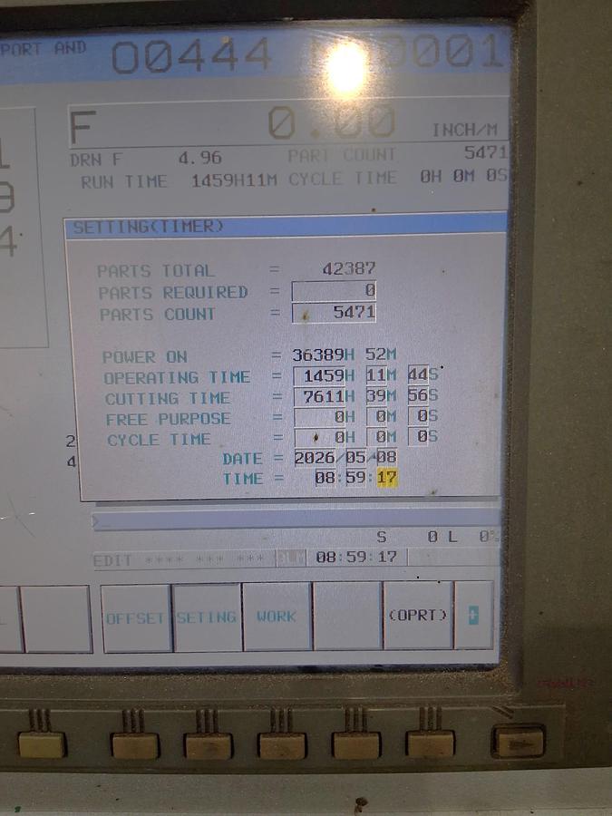 Used 2006 Awea BM-1200 with Chip Conveyor, 24 Station Side Mount ATC, RJH, Boxed Ways, Fanuc Control