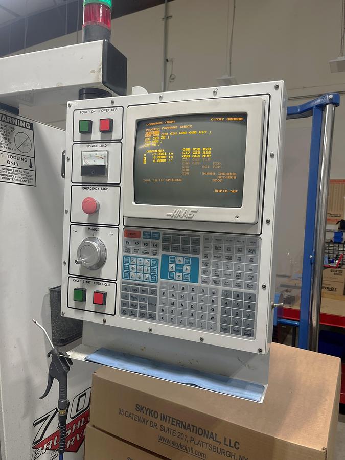 Used 1996 Haas VF0 wioth 4th Axis Wiring, Floppy Drive, Coolant System, Brushless Servos