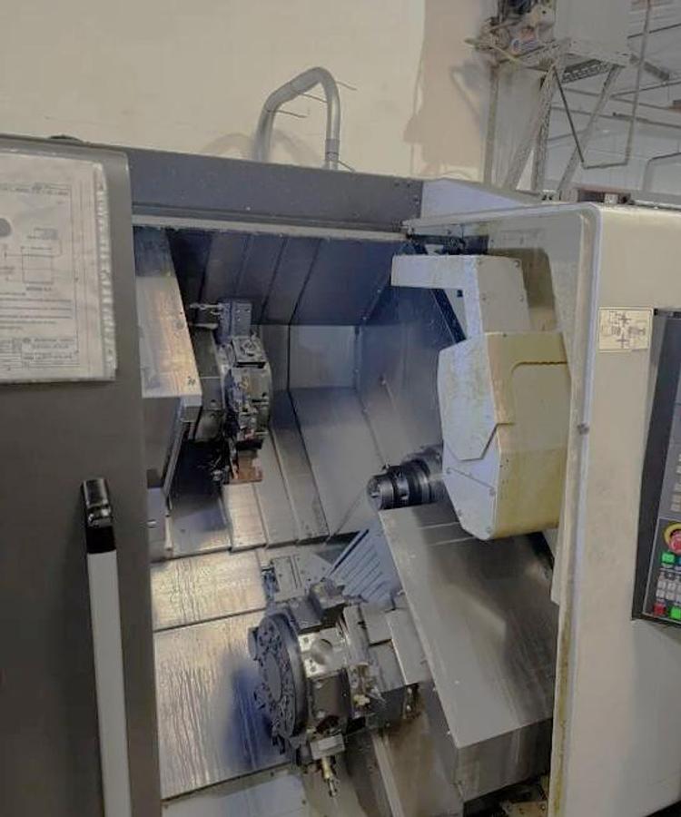 Used 2016 Doosan Puma TT1800SY with Twin Spindle/Twin Turret, Y Axis Mill Turn Lathe, ATS MD-565 Barfeed, Chip Conv., Parts Catcher