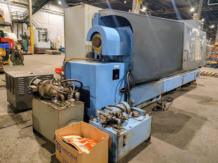 Used 1996 Mazak M5N/2000 with Mazatrol T-Plus Control, 18" Hydraulic Chuck, Chip Conveyor, 80" Centers