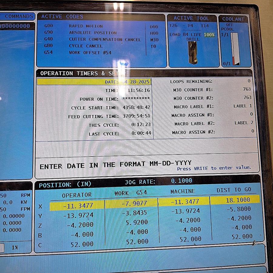 Used 2015 Haas UMC-750SS