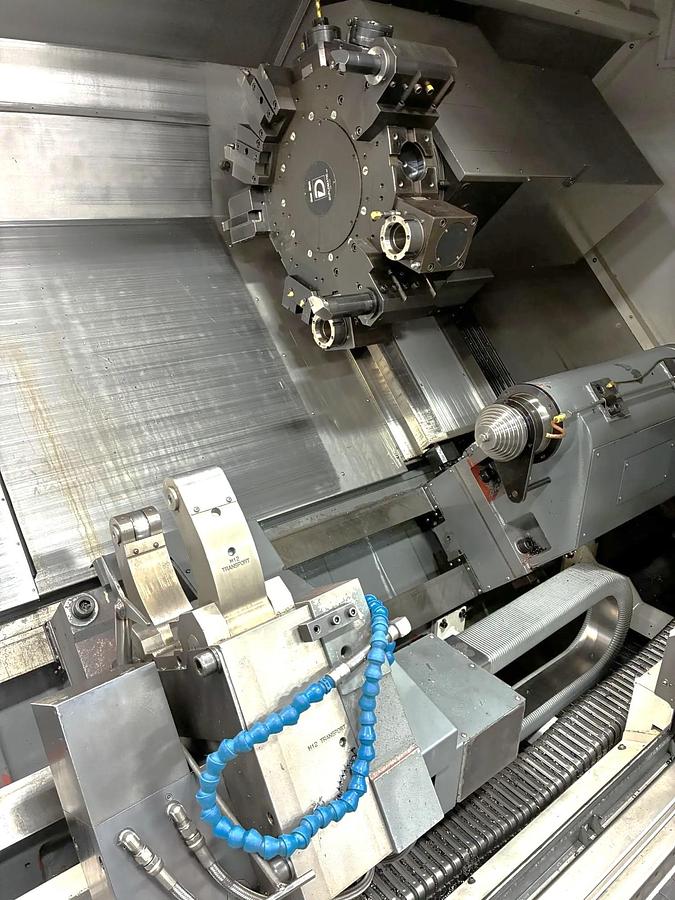 Used 2013 YCM TC-46M/3200 with Milling Capability, 18" Hyd. Chk, 6.5" Bar Cap., 29.55" Max Turn Diam., 134.45" cc, Steady, Conveyor, Tailstock