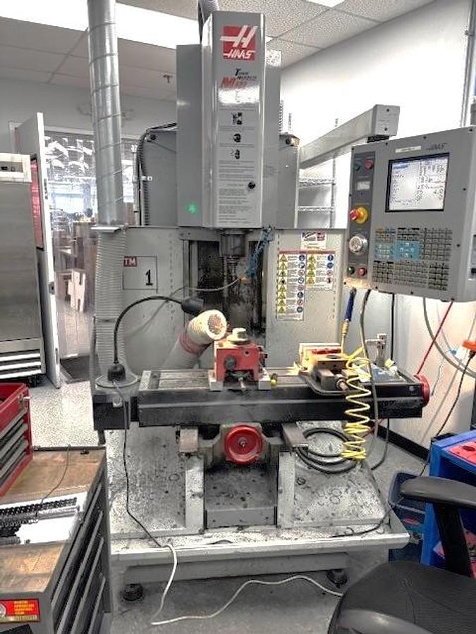 Used 2006 Haas TM-1 with Haas HA-5C Collet Indexer, 4th Axis Drive, Hand Wheels, Single or Three Phase Power, NO TOOL CHANGER or Coolant Tank
