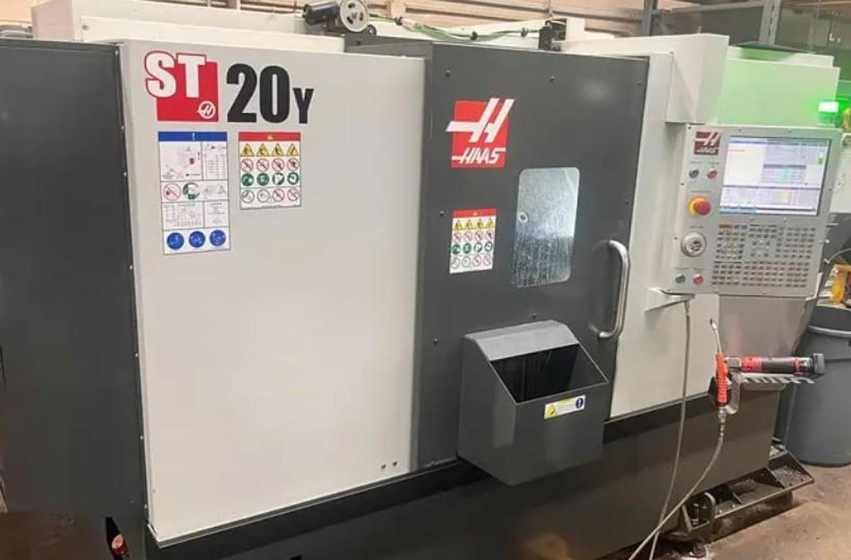 Used 2019 Haas ST-20Y with Subspindle, Milling, Y Axis, Chip Conveyor, 24 Station BMT65 Turret