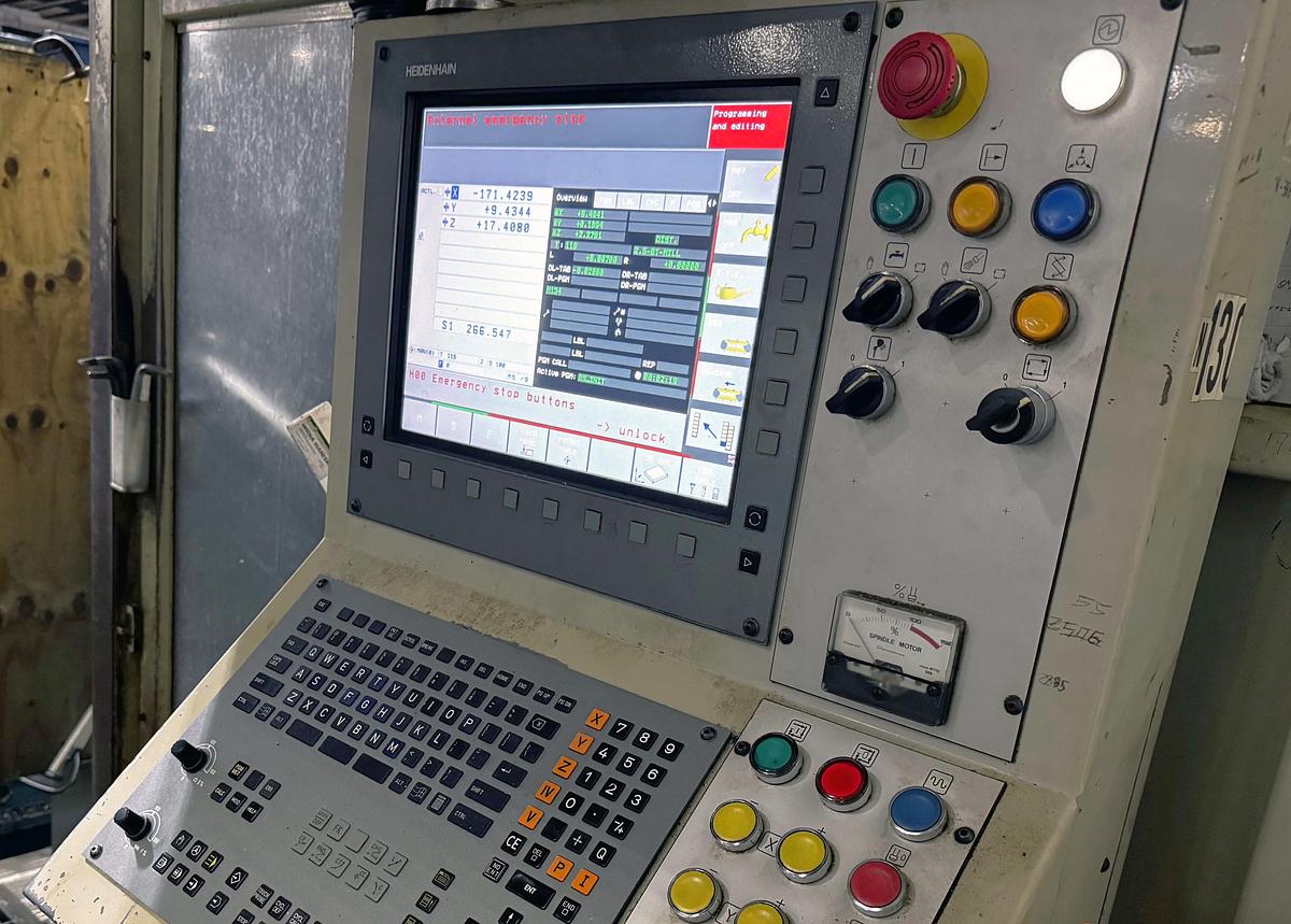 Used 2000 Anayak HVM-T-11000 3 + 2 Axis Bed Mill with B Axis Head with 2.5 Deg Increment, 40 HP, 3000 RPM, Heidenhain Control