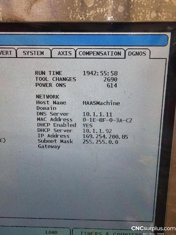 Used 2011 Haas VF4D with Progr. Coolant, Chip Auger, Direct Drive, 8100 RPM, CAT 40, USB Port, From a Tech School - ONLY 1942 Power On Hours