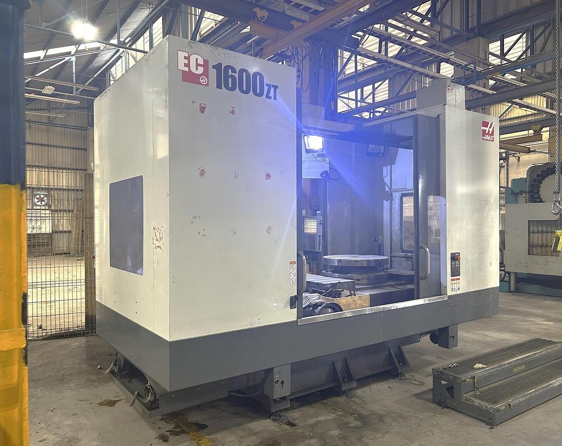 Used 2019 Haas EC-1600ZT with Extended Z Axis Travel, 7500 RPM, Integrated 4th Axis Platter, TSC, Renishaw Probing, 30 ATC