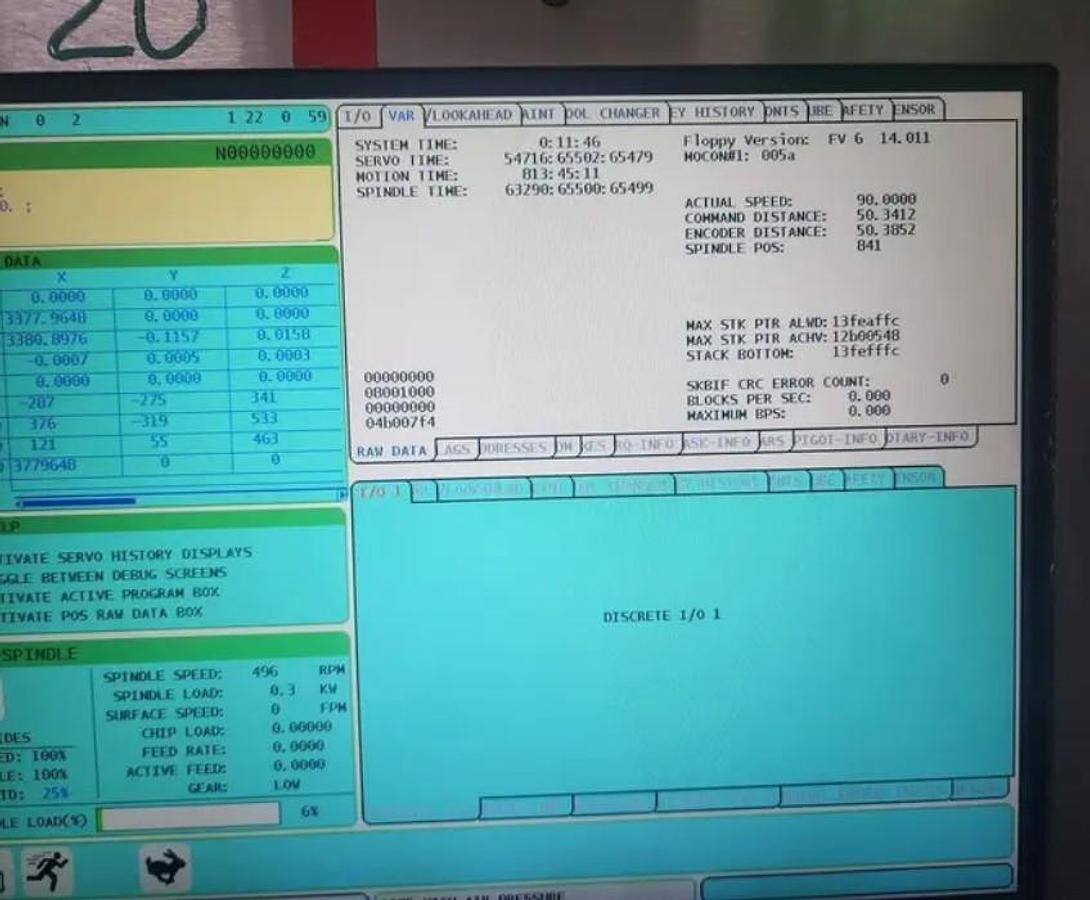 Used 2014 Haas VF-12/40 with Haas HRT-310 4th Axis Rotary Table