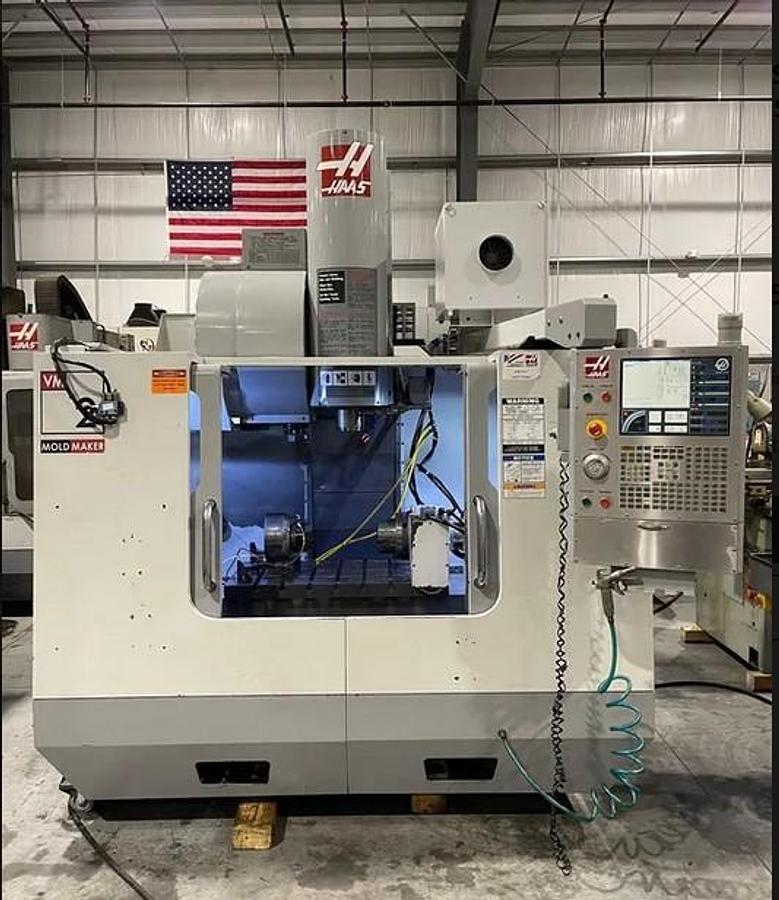 Used 2006 Haas VM-2 with Haas HRT210 4th Axis Table, Prog. Coolant, Remote Jog Handle, 24 Station Side Mount ATC, High Spd Machining