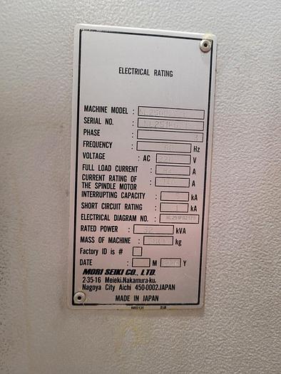 Used 2007 Mori Seiki NL 2500/700 Chucker (no tailstock)