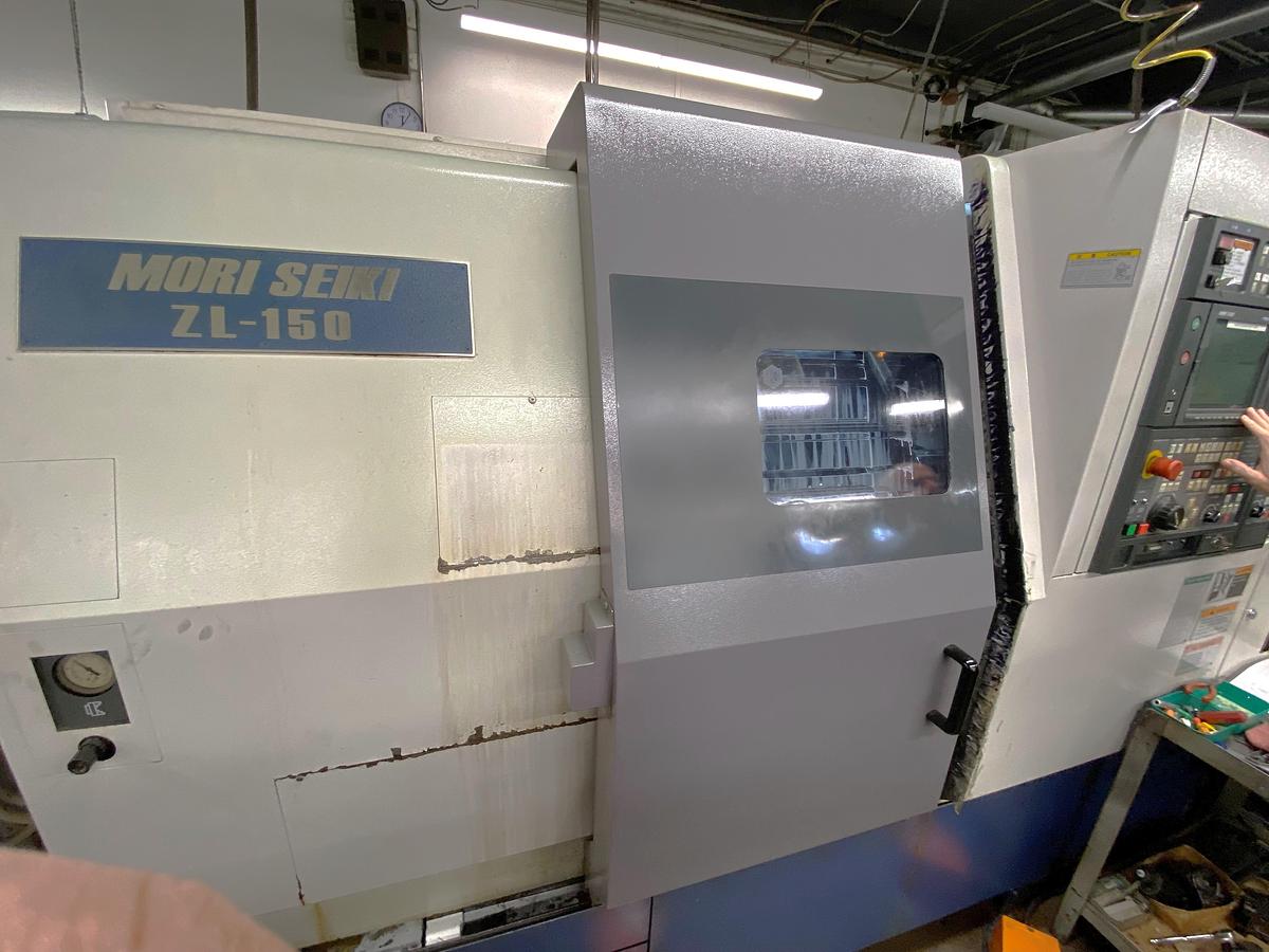 Used 2000 Mori Seiki ZL-150SMC w/ Iemca VIP80 Barfeed, Parts Convey., Chip Convey., Collet Chks., Live Tooling, Dual Turrets, Subspindle