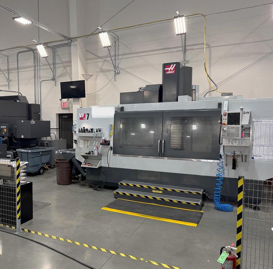 Used 2021 Haas VF-7/40, 30 Station Side Mounted ATC, Haas Probing, Chip Auger, PCool, Remote Jog Handle