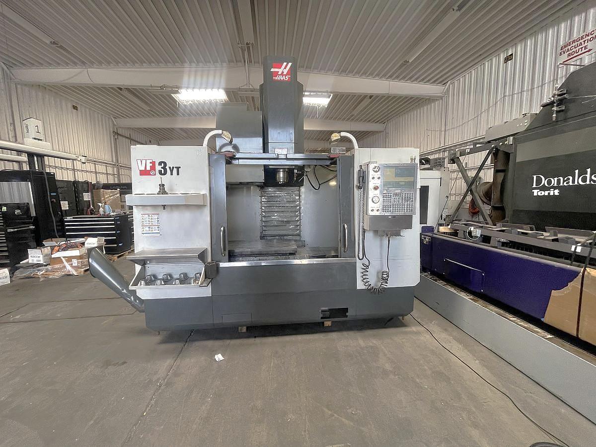 Used 2011 Haas VF3YT/50 with Coolant Through Spindle, 7500 RPM, 50 Taper, High Speed Machining, Programmable Coolant Nozzle