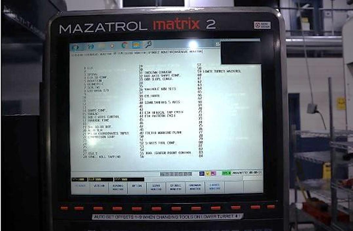 Used 2011 Mazak Integrex i-200ST/1500 with Subspindle, Lower Turret, 36 Station ATC, Mazatrol Matrix 2 Control