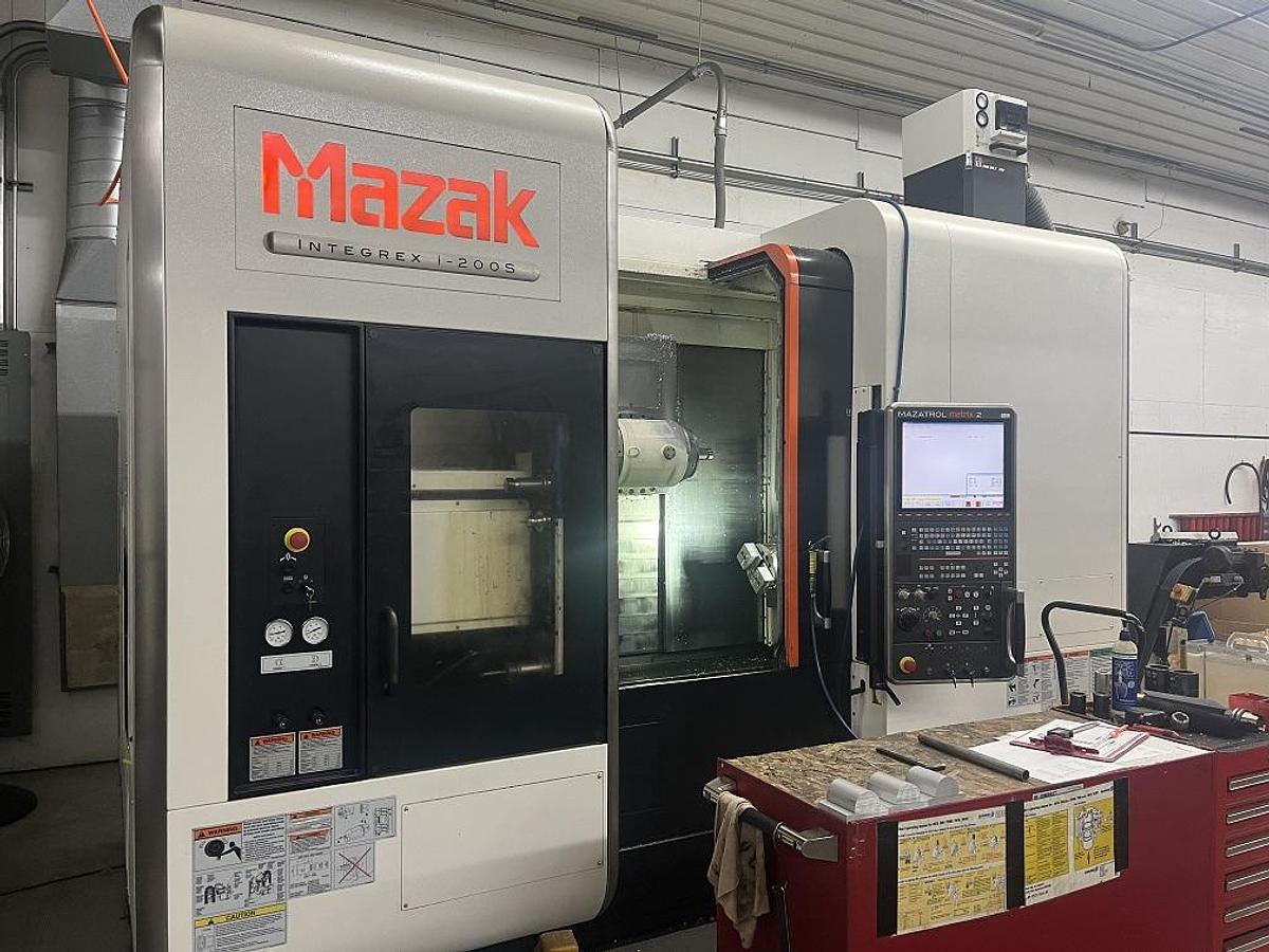 Used 2012 Mazak Integrex i-200S Mazatrol Matrix Nexus 2 with Subspindle, Simultaneous 5-Axes Tool Tip Point Control