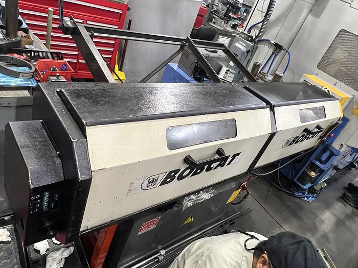 Used 2003 Mazak SQT100MS Mazatrol Fusion 640T with Milling/Drilling Capability, Subspindle, Spego Bobcat Barfeeder, Parts Catcher