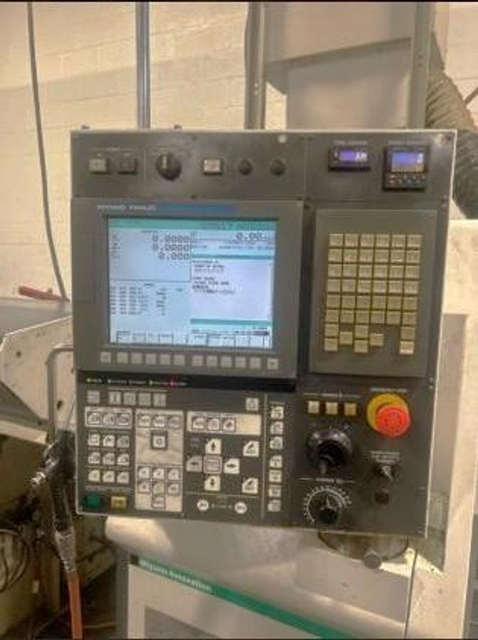 Used 2011 Miyano DNA-42 DHY, Twin Turret Design, Twin Spindles, Y Axis on Upper Turret, Milling Capability, Barfeed, Chip Conveyor