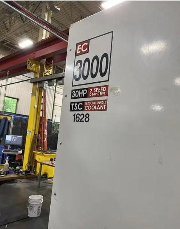 Used 2005 Haas EC-3000 3 Axis Horizontal Machining Center with Coolant Thru Spindle, 30 ATC, Geared Head, 6000 RPM, CAT 50