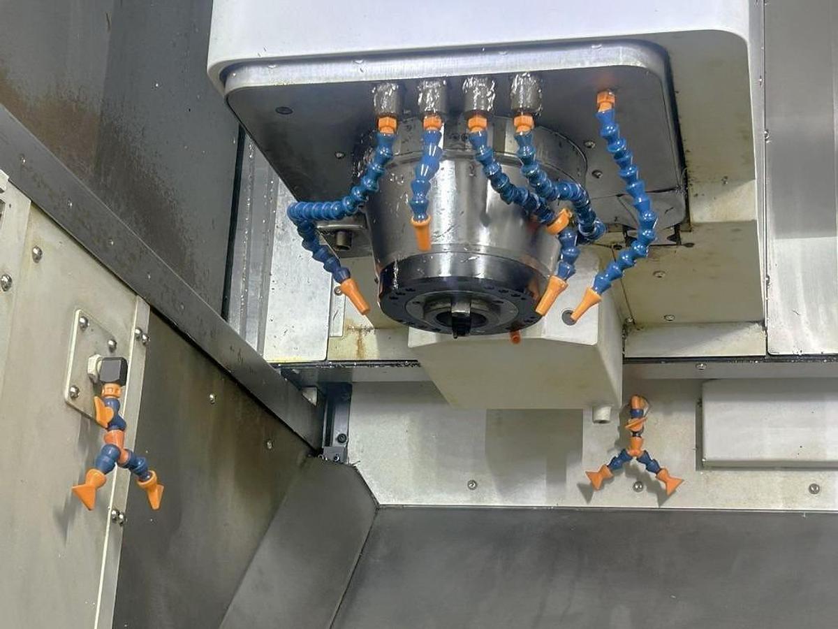 Used 2022 DN Solutions DVF 6500 5 Axis Trunnion VMC with 18,000 RPM, 60 ATC, Coolant Thru Spindle, Probing, Chip Conveyor