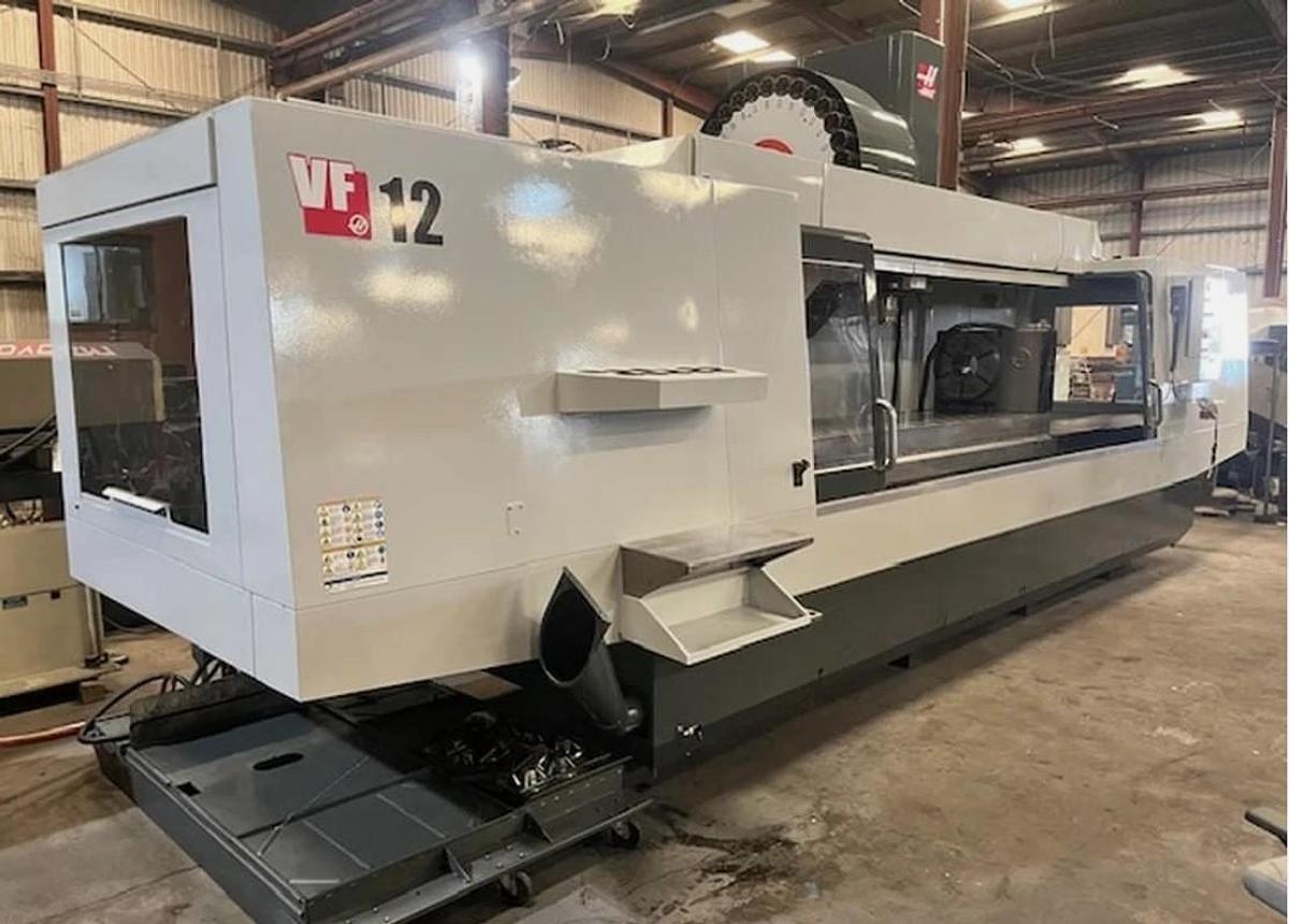 Used 2014 Haas VF-12/50 with 30 Pos. Side Mounted ATC, Wired for 4th Axis, High Pressure Coolant Thru Spindle