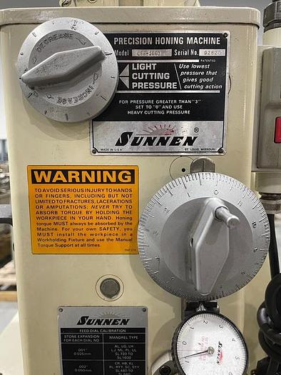 Used 1996 Sunnen MBB-1660K Horizontal Hone