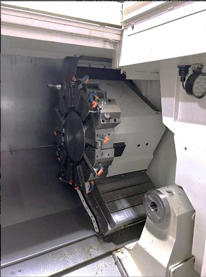 Used 2014 Mazak Nexus QTN 250-II with ATS Barfeeder, Parts Catcher, Chip Conveyor, Tailstock, Collet Chuck, 10" Chuck