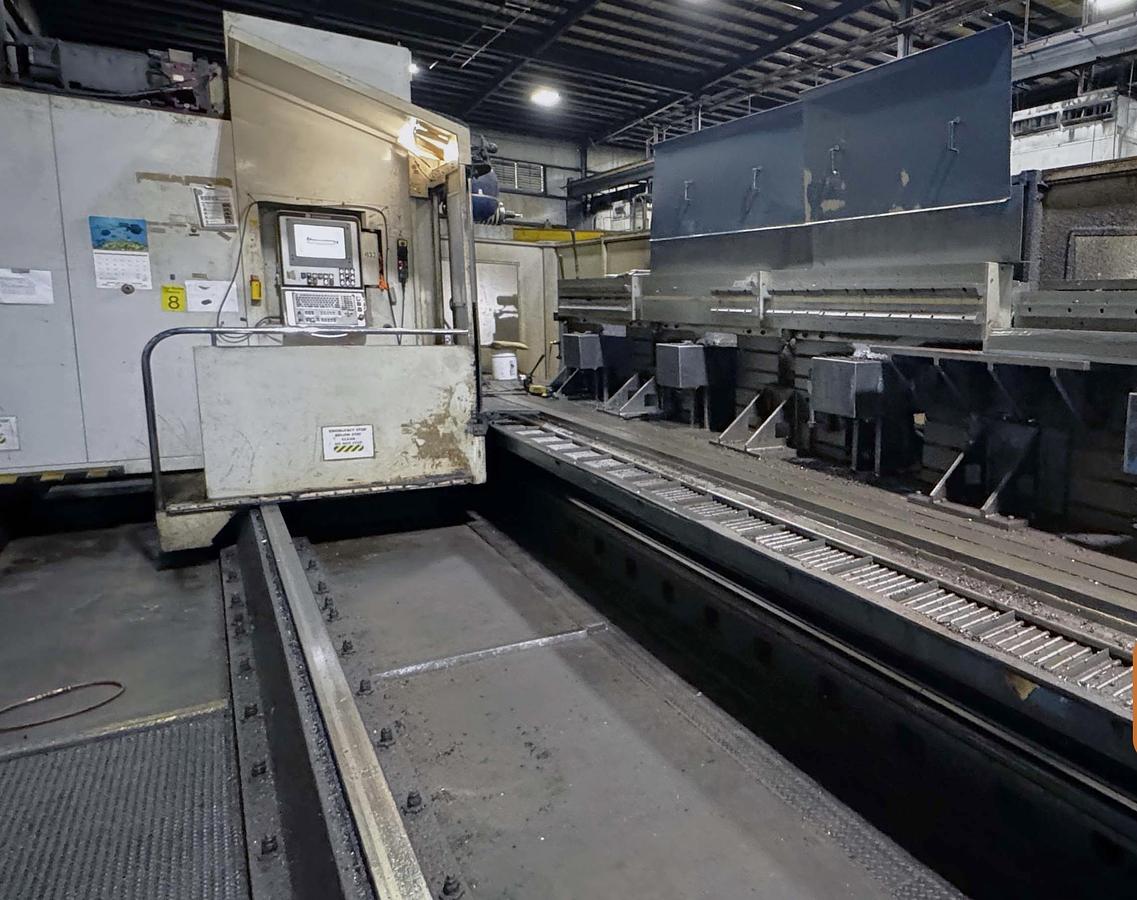 Used 2005 Soraluce SP-10000 3 + 2 Axis Bed Mill with 30 Pos. ATC, 4000 RPM, ISO #50 taper, 334"x63"x47.24" Travels, Heidenhain Control