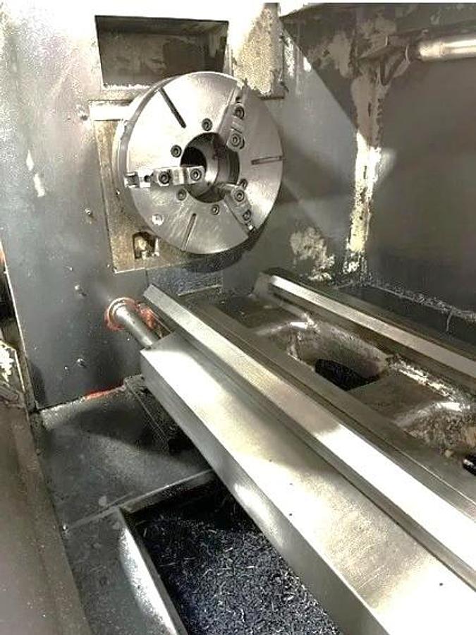 Used 1999 Hwacheon Mega 95/5000 with 197" CC, 9.05" Bar Capacity, 24" 3 Jaw Chuck, Tailstock, Tool Post