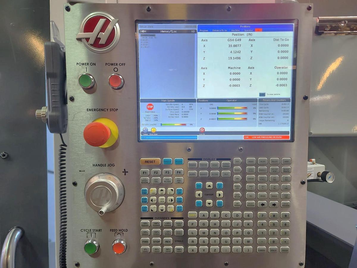 Used 2017 Haas VF4SS with Haas Probing Package, 15,000 RPM, 40 Tool ATC, Prepped for both 4th & 5th Axis Capabilities, Auger