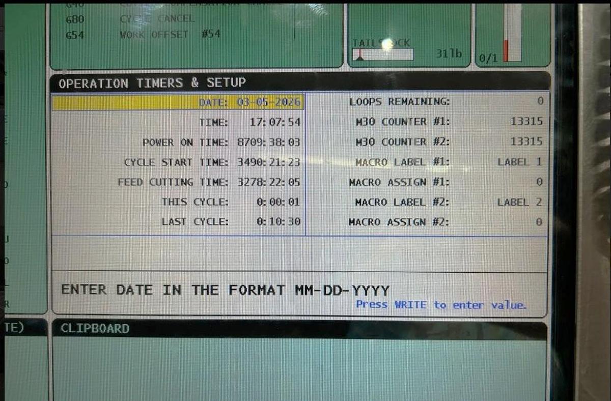Used 2014 Haas ST-40 with Tailstock, Chip Conveyor, 15" Hydraulic Chuck, Tool Presetter, Remote Jog Handle, 3,278 Feed Cut Hours