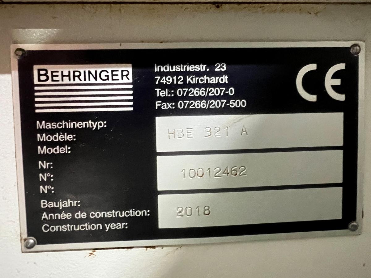 Used 2018 Behringer HBE321A Horizontal Band Saw