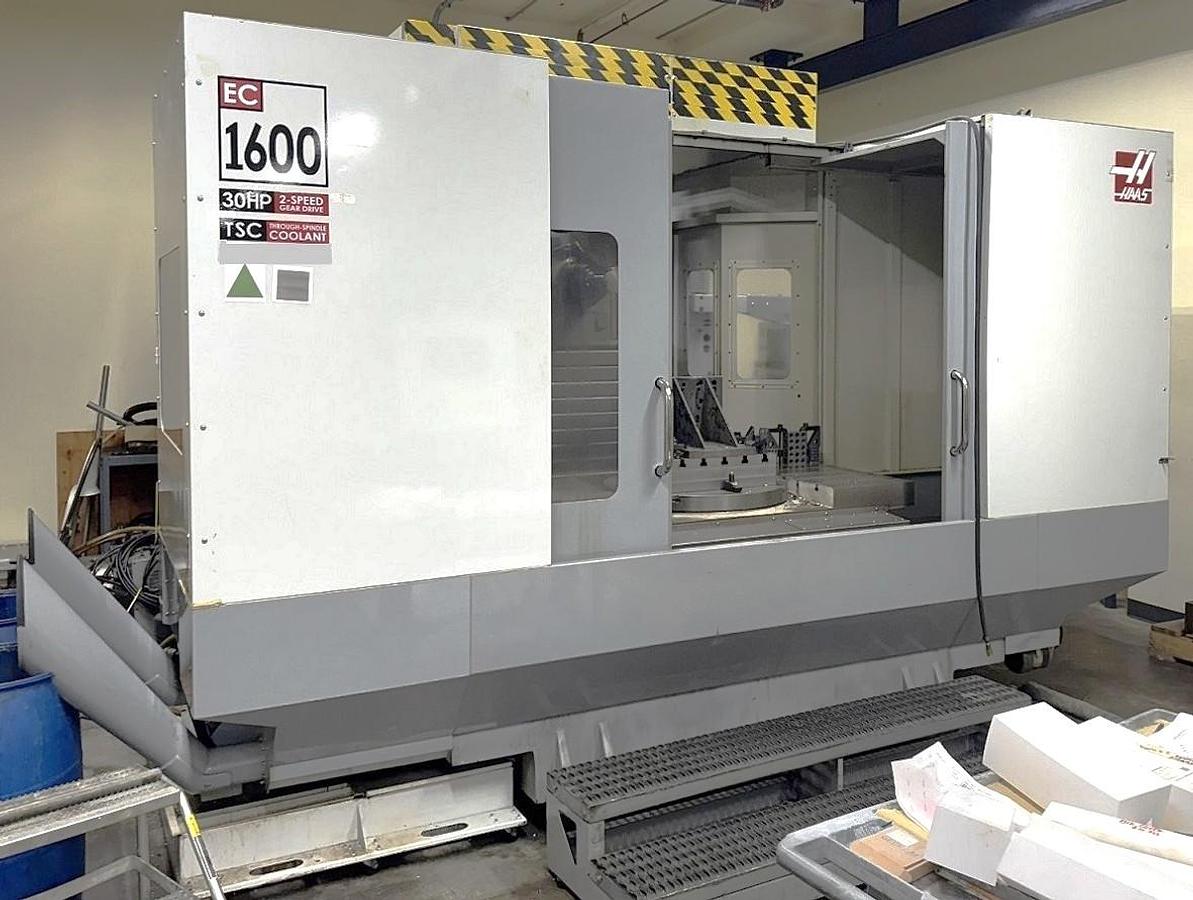 Used 2007 Haas EC-1600 with Thru the Spindle Coolant, Built in 4th Axis Table, HRT210 Rotary Table as 5th Axis, Remote Jog Handle