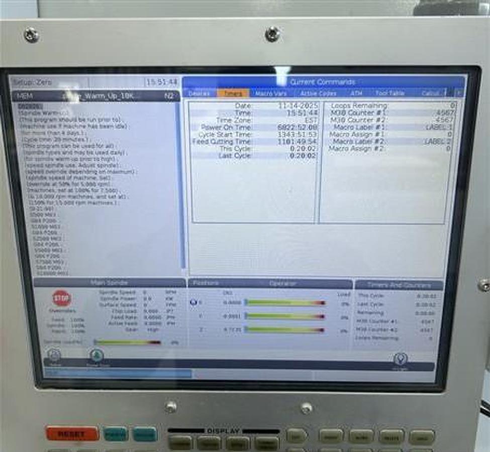 Used 2020 Haas VF-3YT/40 with Haas HRT210 Rotary Table, 10,000 RPM, Renishaw Probing, 30 Station Side Mounted ATC