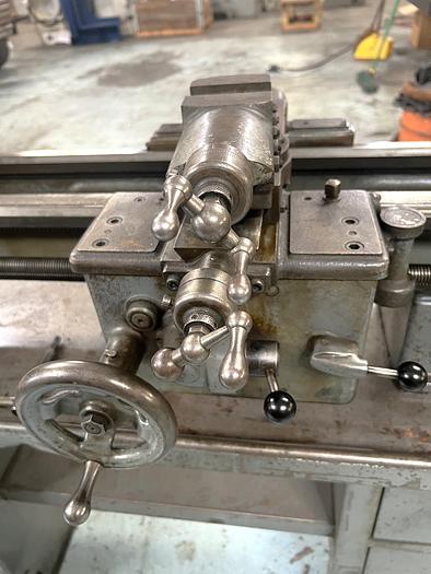 Used 1997 Clausing 5429 Engine Lathe 13" x 35" Capability, Steady Rest, Tailstock, 6" Chuck, Pedestal Cabinet Mount