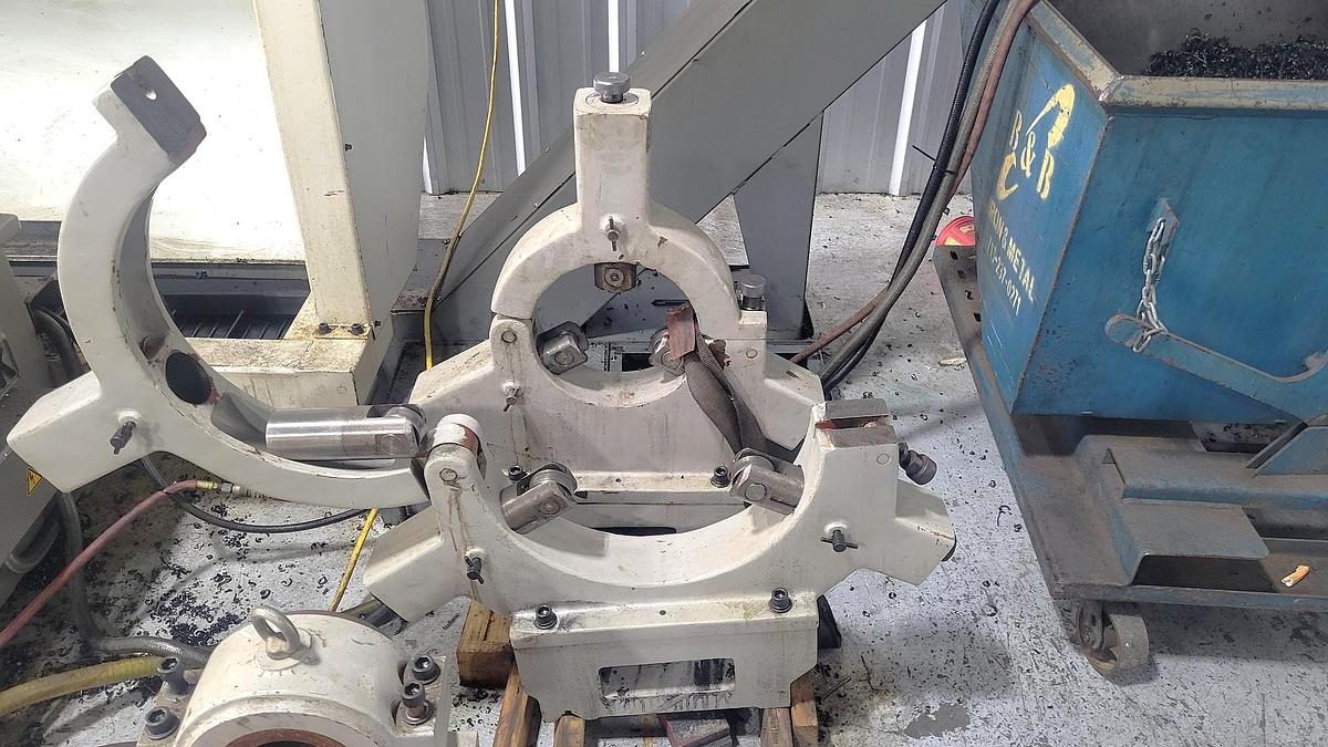 Used 2006 Hankook Protec 9NC/4000 with 10" Bar Capacity, 160" Centers, (2) 25" Manual Chucks, Fanuc 21iTB Control