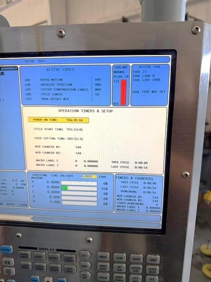 Used 2009 Haas ES-5-4T with HRT 4th Axis Rotary Table, Tool Probing, Coolant Thru Spindle, RJH, Chip Auger