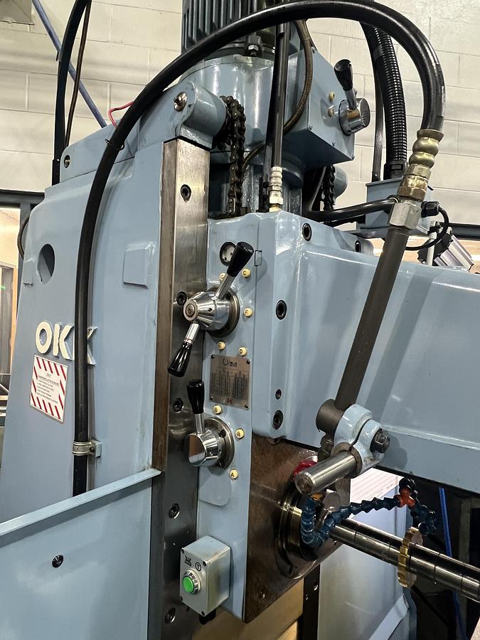 Used 2006 OKK MH-2NCP Heavy Duty CNC Horizontal Mill with Fanuc 20i-FB Control, Outboard Support, Arbor Tool, Remote Jog Handle