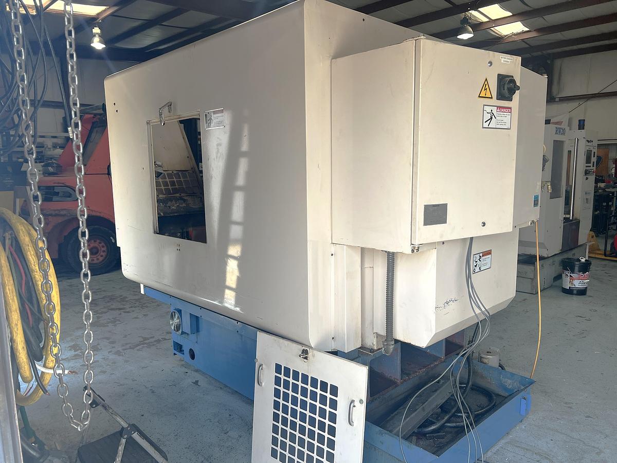 Used 2000 Miyano MTV-C410 Vertical Machining Center w/ 2 Pallet Changer, (42) BT40 Tool Holders, Rigid Tapping