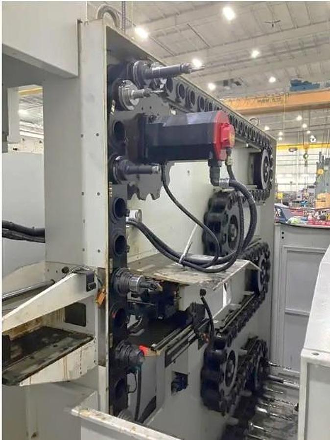 Used 2012 YCM DCV 4025B Bridge Mill with Coolant Through the Spindle, 160"x98"x40", 120 ATC, Conveyor, Hi Spd Machining
