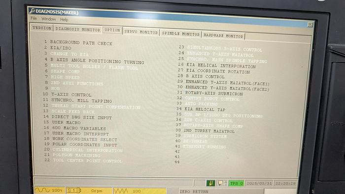 Used 2003 Mazak Integrex 200-IIIT with Lower Turret, Tailstock, B Axis Pendulum Turret